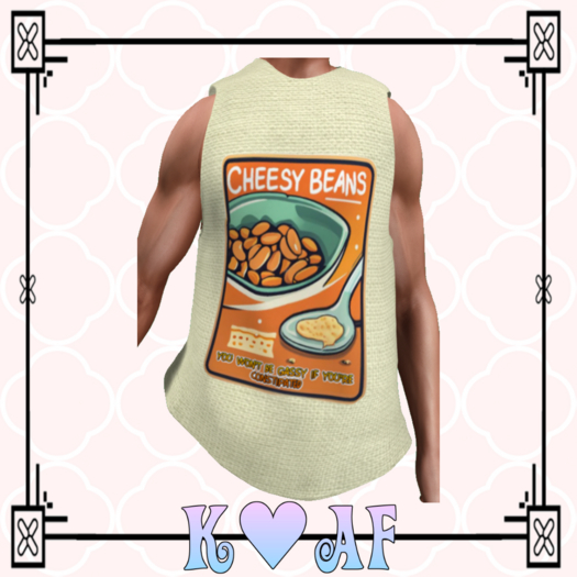 Cheesy Beans Tank Yellow M