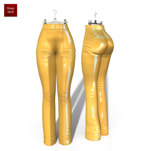 Yellow Latex Trousers LaraX