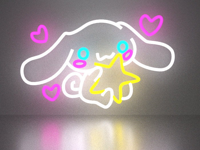 Cinnamaroll neon sign Full Permission