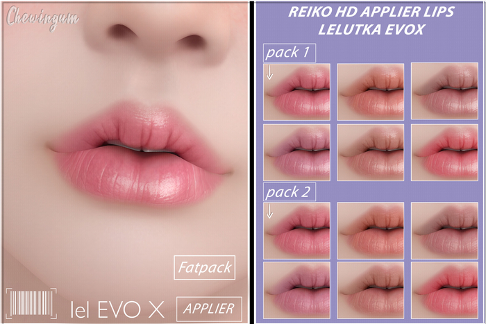 Chewingum REIKO HD APPLIER LIPS LELUTKA EVOX PACK 1 BOX