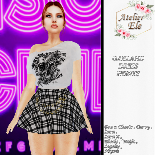 {AE}  GARLAND DRESS PRINTS