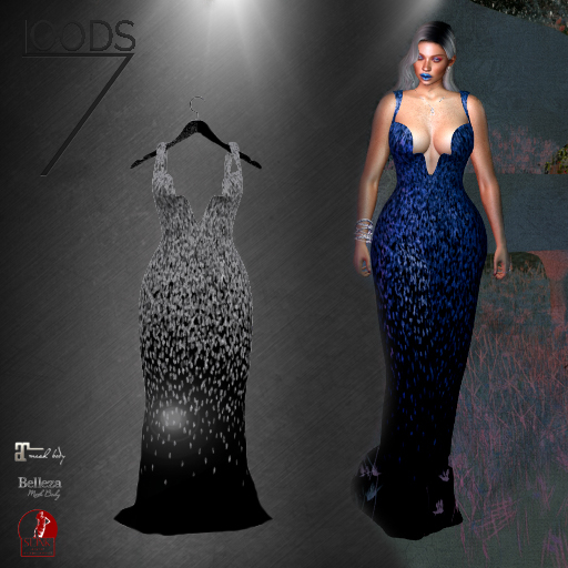LOODS7 Yule evening dress silver (add)