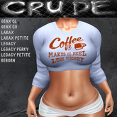 Coffee Makes Me Feel Less Murdery Women's Crop (WCC)  <Wear Me>