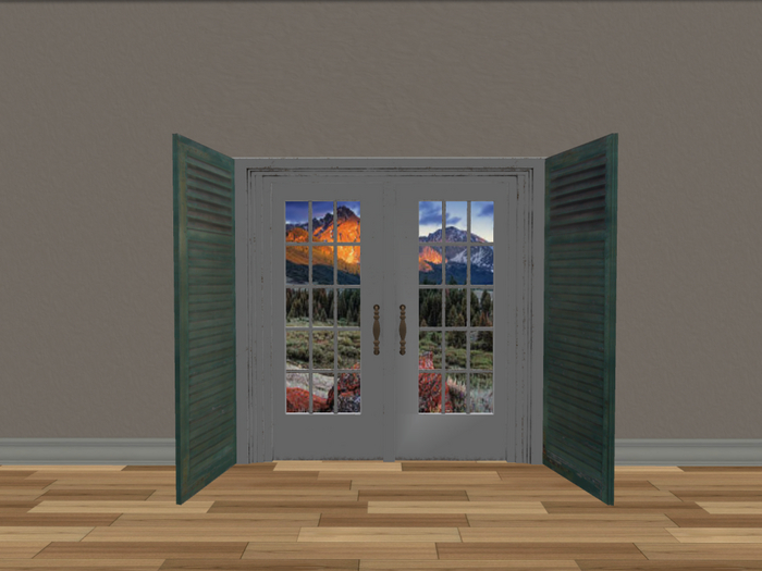 Photo Backdrop Door with Shutters