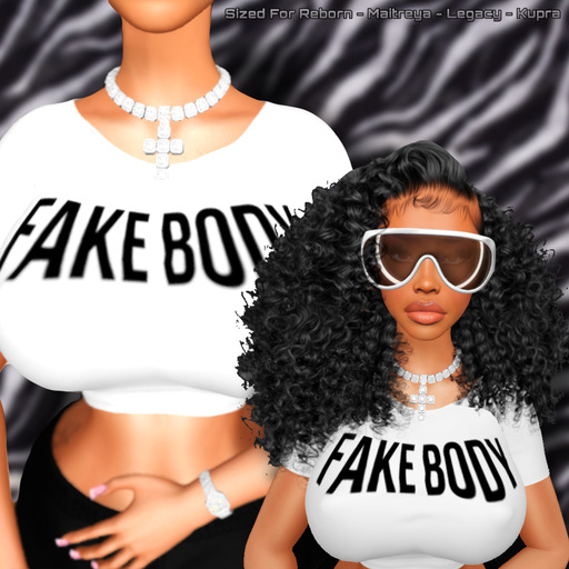 GLOBAL Fake Body Crop Top