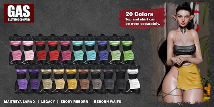 GAS [Top + Skirt Dania - 20 Colors w/HUD FATPACK]