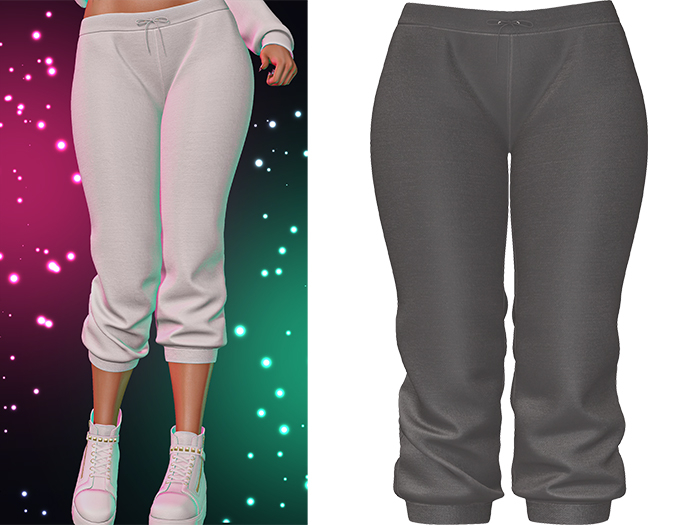 Anya Capris 2.0 [Grey] - Maitreya Lara • LaraX • Petite • PetiteX • Legacy • Reborn Bottoms