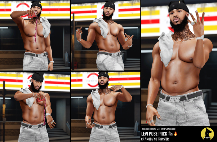 Of Breed: Levi Pose Pack ~ Bento for Pics / Props Included