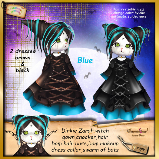 Dinkies Zarah Witch outfit blue
