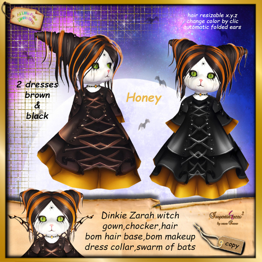 Dinkies Zarah Witch outfit honey
