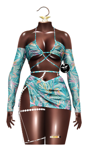 ALTER Kess Top Skirt Garter ~ (Tropic aqua): LaraX, Legacy, Reborn, Waifu