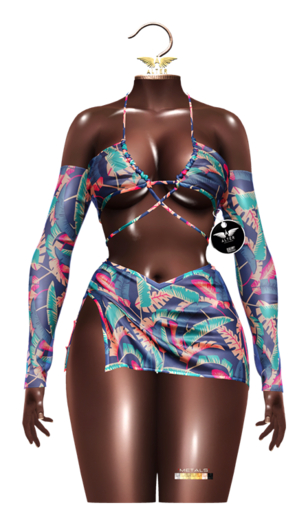 ALTER Kess Top Skirt Garter ~ (Tropic blue): LaraX, Legacy, Reborn, Waifu