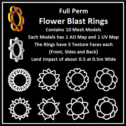 Full Perm Flower Blast Rings