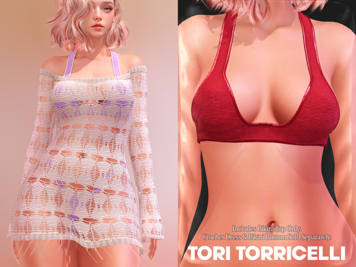 TORI TORRICELLI // Ria Bikini Top // Red