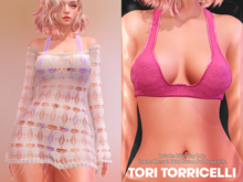 TORI TORRICELLI // Ria Bikini Top // Pink