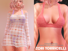 TORI TORRICELLI // Ria Bikini Top // Coral