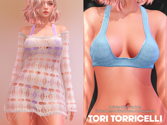 TORI TORRICELLI // Ria Bikini Top // SkyBlue