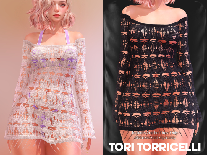 TORI TORRICELLI // Ria Crochet Dress // Black