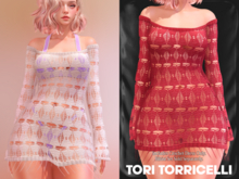 TORI TORRICELLI // Ria Crochet Dress // Red