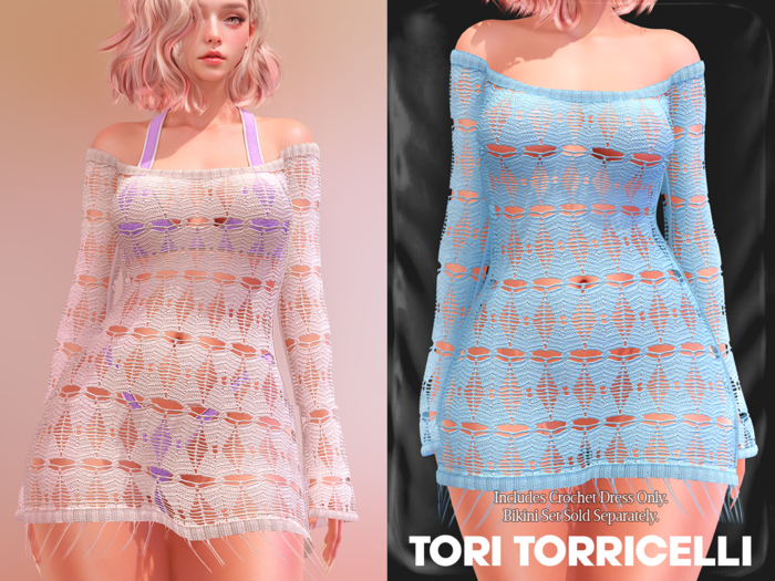 TORI TORRICELLI // Ria Crochet Dress // SkyBlue
