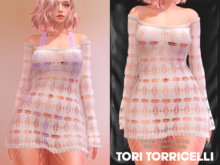 TORI TORRICELLI // Ria Crochet Dress // Cream