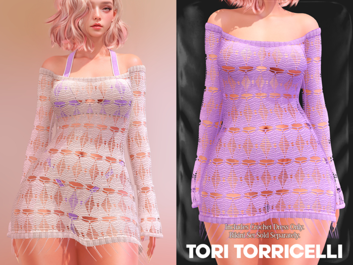 TORI TORRICELLI // Ria Crochet Dress // Lilac