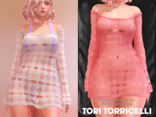 TORI TORRICELLI // Ria Crochet Dress // Coral