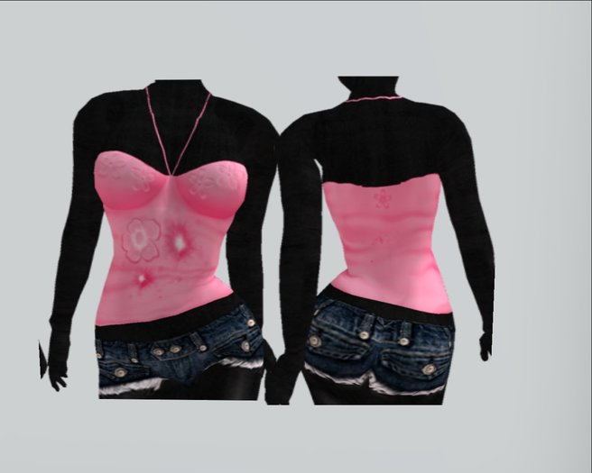 Retired TempT~Floral n Denim (pink)