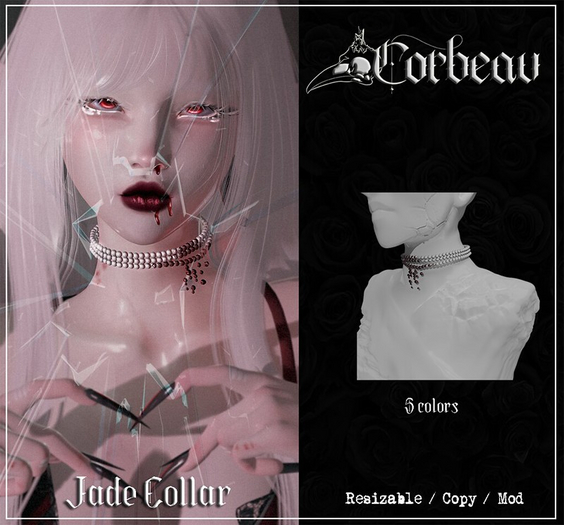 {Corbeau} Jade Collar