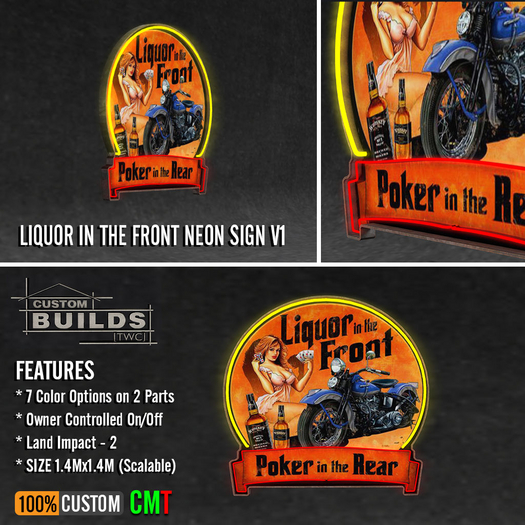 [TWC] - Liquor In The Front Neon Sign V1