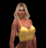 Yellow Cropped Tank Titia with Lace