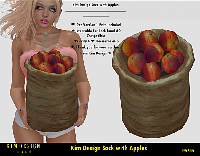 Kim Design Sack with Apples