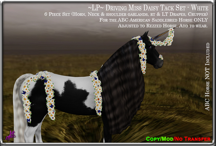 ~LP~ Driving Miss Daisy Set (ABC Saddlebred) BOXED White