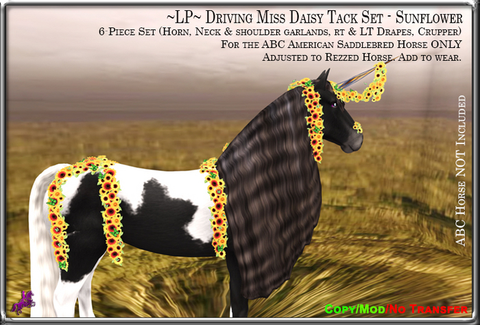 ~LP~ Driving Miss Daisy Set [BOXED] ABC Saddlebred Sunflower