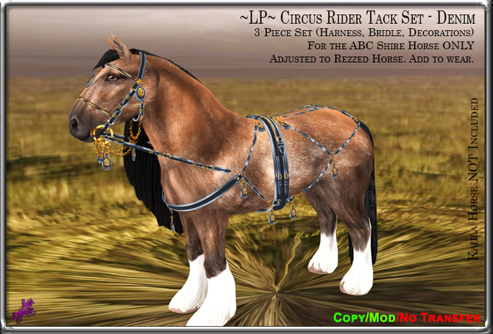 ~LP~ Circus Rider Tack Set (BOXED) ABC Shire Denim