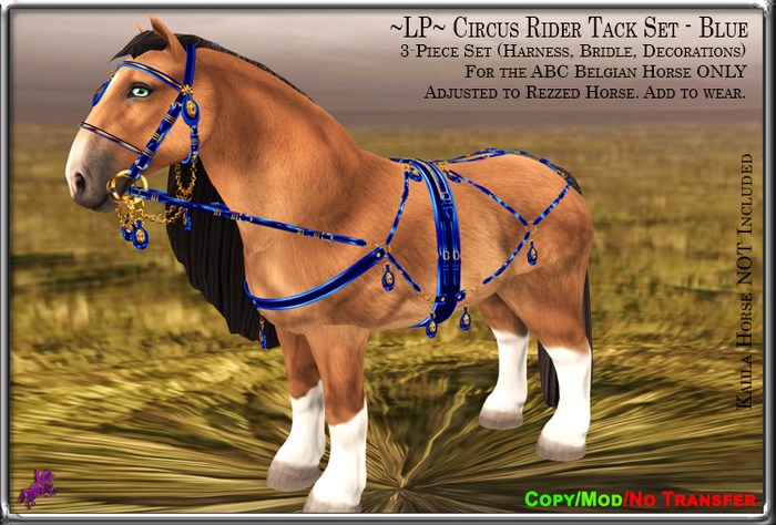 ~LP~ Circus Rider Tack Set (BOXED) ABC Belgian Blue