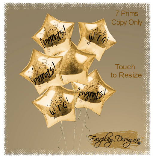 ~R~Congrats ~ WTG Gold Balloon Cluster~Copy