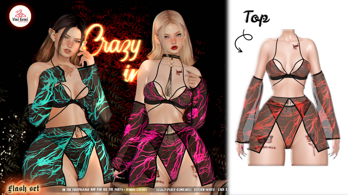 top red lightning  VAKI~KVAKI  *Flash set*