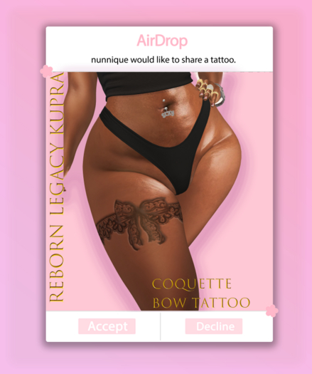 .NUNIQUE.Coquette bow tattoo