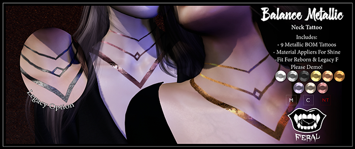.:Feral - Balance Tattoo Metallic (Female)