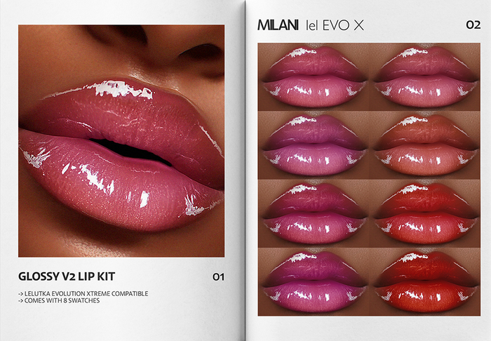 MILANI - "GLOSSY V2" LIP KIT / DEMO