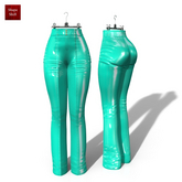 Teal Latex Trousers Maitreya
