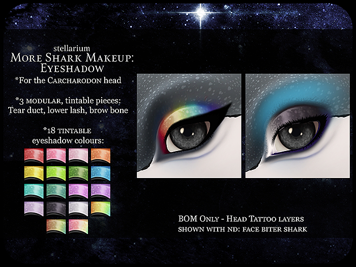 stellarium: MORE shark makeup (eyeshadow)