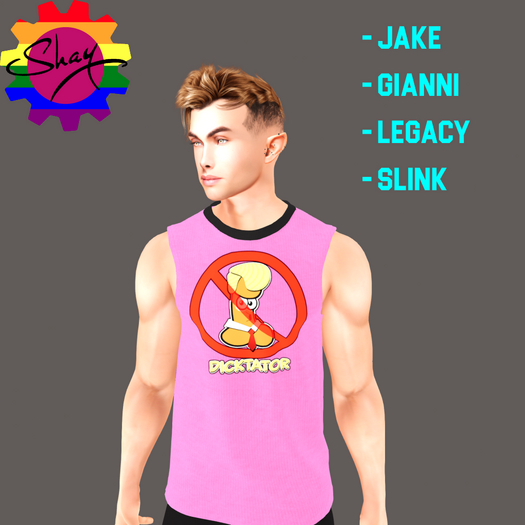 No Dicktator Tank Pink