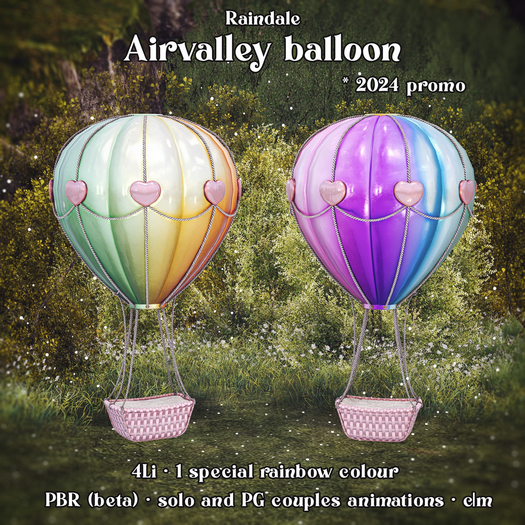 Raindale - Airvalley balloon - rainbow promo