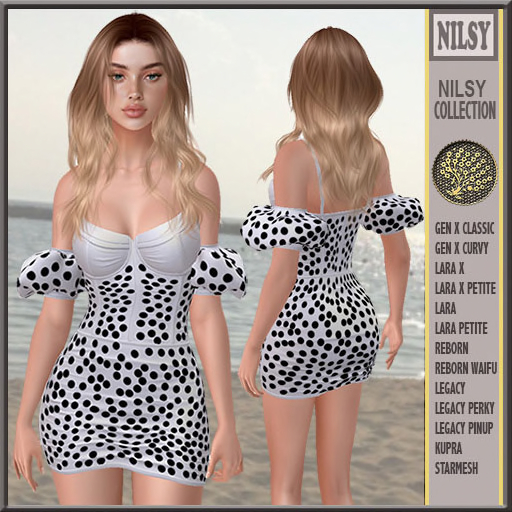 DOT PRINT CORSET DRESS