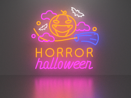 Second Life Marketplace - Horror Halloween neon sign Full Permission