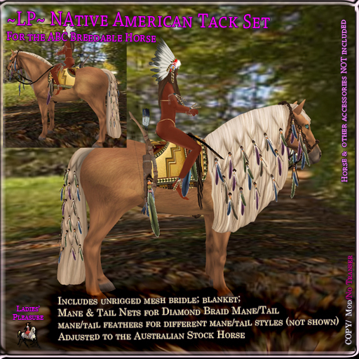 ~LP~ Native American Tack Set ABC Aussie Stock (Boxed)