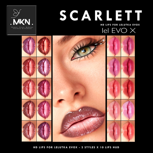 . MKN . Scarlett HD Lips [Lelutka EvoX] 