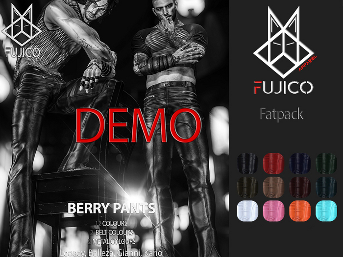 024 [FujicoApparel] Berry Pants DEMO